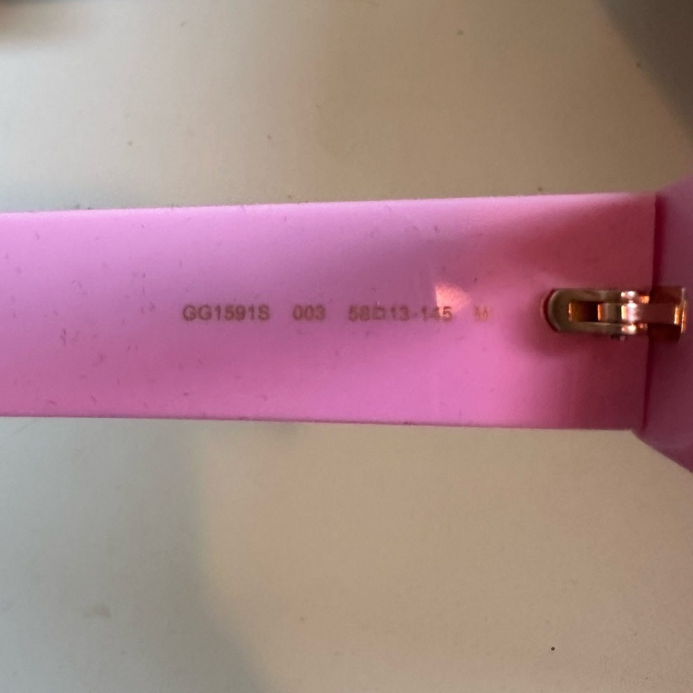 Gucci Pink Supreme Rectangle-Frame Sunglasses - image 3